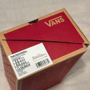 Vans Red Shoe Box with Classic Slip-On Design